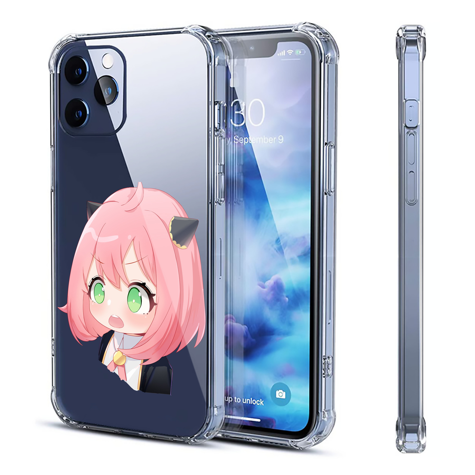 （画像用） SPY×FAMILY间谍家家酒 【iPhone 12シリーズ対応】透明スマホケース（クリアソフトケース）